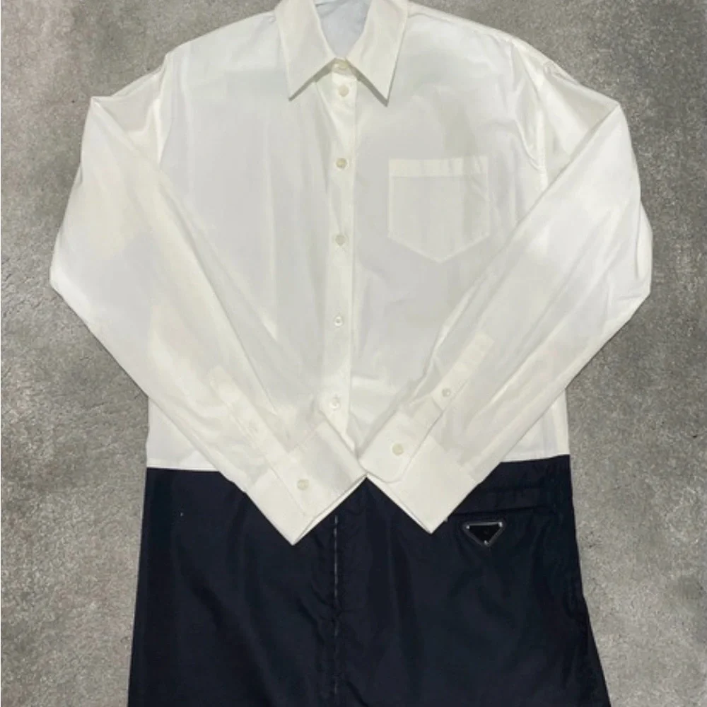 Prada two-tone panelled shirtdress - Picture 3 of 6